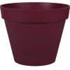 Online EDA Pot rond en plastique rouge Bourgogne Toscane 23 L - Ø 40 x H 32 cm