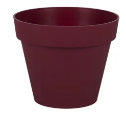 Hot EDA Pot rond en polypropylène rouge Bourgogne Toscane 3 L - Ø 20 x H 17 cm