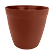 Online LE POT CITOYEN Pot rond lilo Poetic botanic® coloris marron en plastique recyclé 20,8 L - Ø 35 cm
