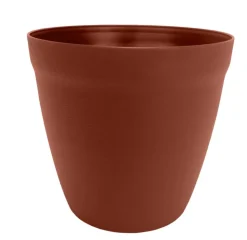 Discount LE POT CITOYEN Pot rond lilo Poetic botanic® coloris marron en plastique recyclé 11,7 L - Ø 30 cm
