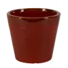 Hot PASSION FOR POTTERY Pot rond Shanghai rouge en grès émaillé - Ø 27 x 24 cm