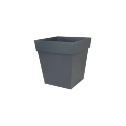 Clearance EDA Pot Toscane carré gris anthracite 49,5 x 49,5 x 52,5 cm de 87 L