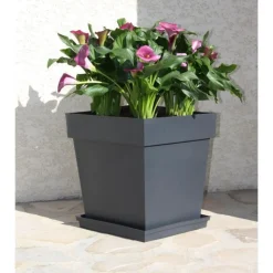 Best EDA Pot Toscane Gris anthracite L.39x39 x H.39 cm
