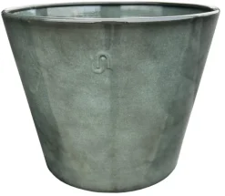 Best UPCYCLE Pot évasé coloris gris en métal recyclé - 27 x 27 x 22 cm