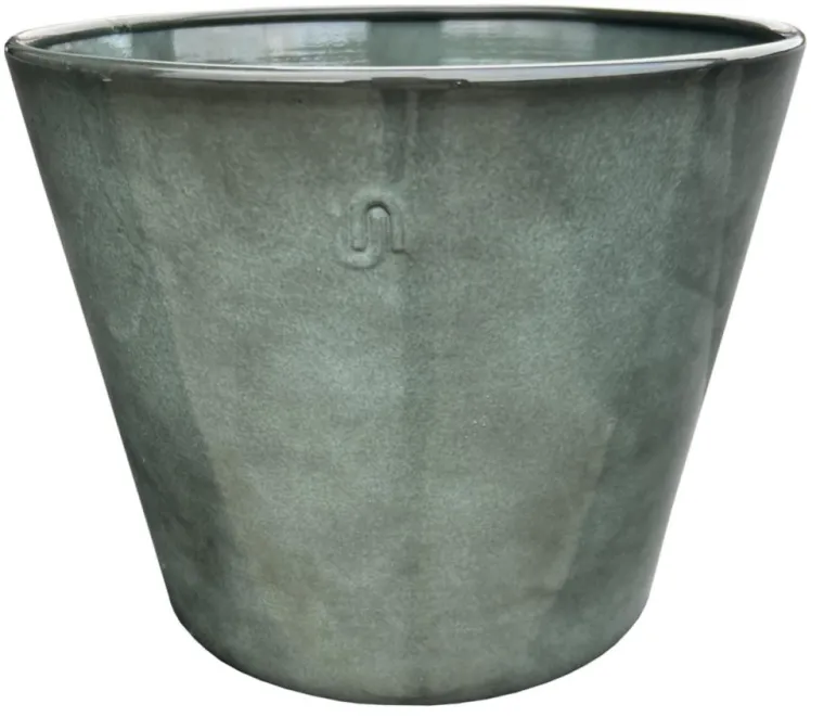 Best UPCYCLE Pot évasé coloris gris en métal recyclé - 27 x 27 x 22 cm