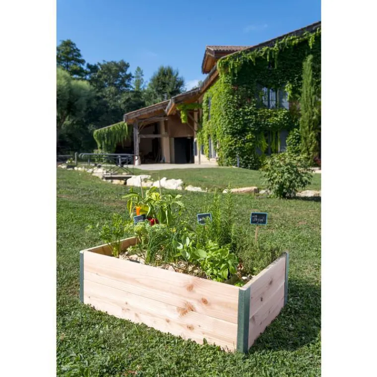 Best MON PETIT POTAGER Potager carré en bois gamme Design - 80 x 75 x 36 cm