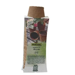 NORTENE Pots ronds coloris beige 100 % biodégradables Growing Pot x 16 - Ø 8 cm