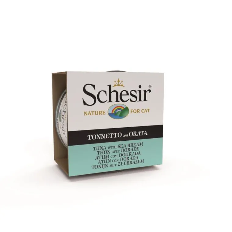 SCHESIR Pâtée en gelée pour chat thon avec dorade