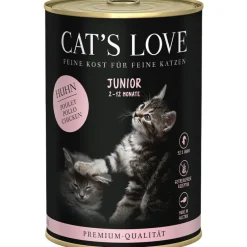 Sale CAT'S LOVE Pâtée pour chat au poulet pur Junior – en boîte de 400 g