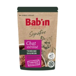 Hot BABIN Pâtée pour chat au saumon terrine Bab'in Signature - 80 g