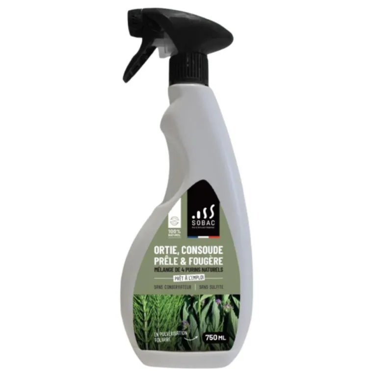 Sale SOBAC Purin 4 Mix (ortie, prêle, fougère, cousoude) 100 % naturel - 750 ml