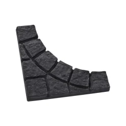 HAIRIE GRANDON Quart de tour d'arbre à petit pavé en béton coloris ardoise - 44,8 x 44,8 cm