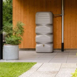 GRAF Récupérateur d’eau avec robinet gris béton Cubus – 1000 L