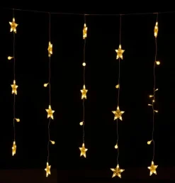 BLACHÈRE ILLUMINATION Rideau décoratif étoile & bulles LED blanc chaud coloris blanc - 2 x 1 m