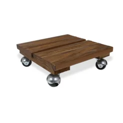 New LOUIS MOULIN Roule plante en bois modèle petit carré marron 30 x 30 cm