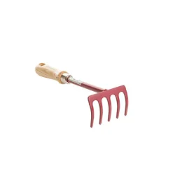 Outlet BOTANIC® Râteau 5 dents à poignée bois coloris clafoutis