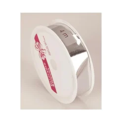 Sale Ruban décoratif argent avec effet métallisé - 19 mm x 4 m