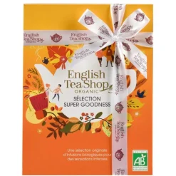 New ENGLISH TEA SHOP Sachets de thés pyramide prismes super goodness bio English Tea - 12 sachets