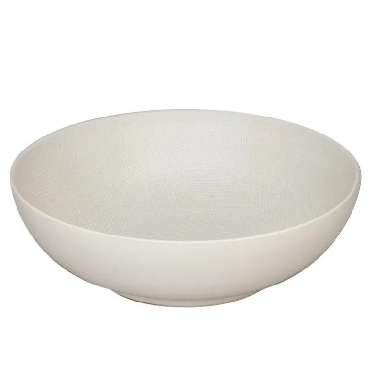 Hot Saladier Vesuvio coloris blanc en grès - Ø 24 cm