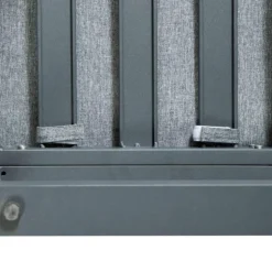 New Salon de jardin en aluminium graphite Cinto III - 6 éléments (deux banquettes, deux bancs, table d'angle et table haute carrée)