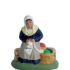 Hot SANTONS ESCOFFIER Santon pour crèche tricoteuse assise blanc - 7 cm
