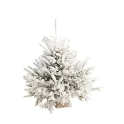 Sapin de Noël naturel blanc effet enneigé Diamant Robin®