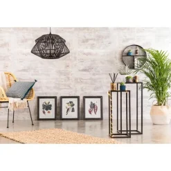 Best Sellette goa noir grand modèle 30 x 30 x 70 cm