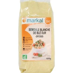 Clearance MARKAL Semoule blanche grosse de blé dur bio – 500 gr