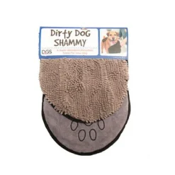 Clearance DGS Serviette de toilettage pour chien coloris gris - 33 x 79 cm