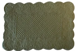 Best SAFECO Set de table vert kaki en coton Amandine - 35 x 50 cm