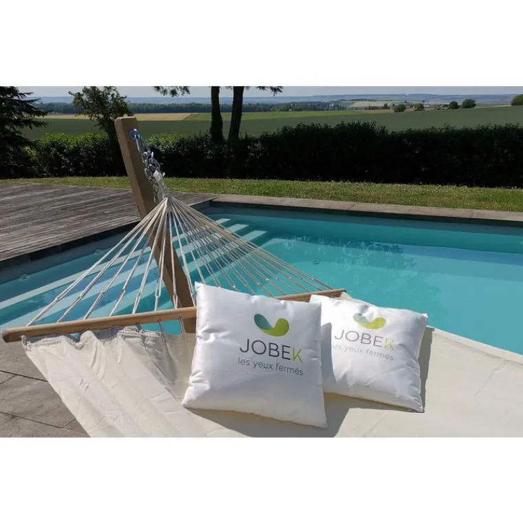 Best JOBEK Set hamac coloris marron en bois certifié FSC® Eskapade Caraïbes - 320 x 120 x 120 cm