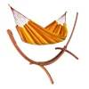 Discount JOBEK Set support et hamac Weekend coloris orange Sunny en bois et polypropylène Hamacs - 350 x 125 x 136,5 cm