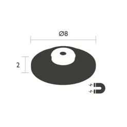 Sale FERMOB Socle aimanté en aluminium pour lampe Aplö coloris gris argile - Ø 8 cm