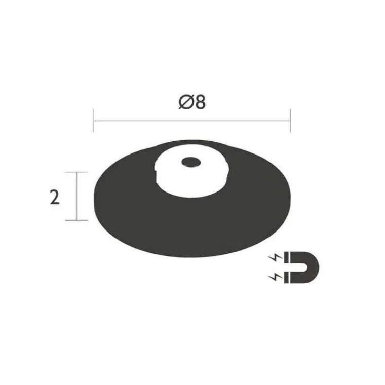 Outlet FERMOB Socle aimanté en aluminium pour lampe Aplö coloris bleu Acapulco - Ø 8 cm