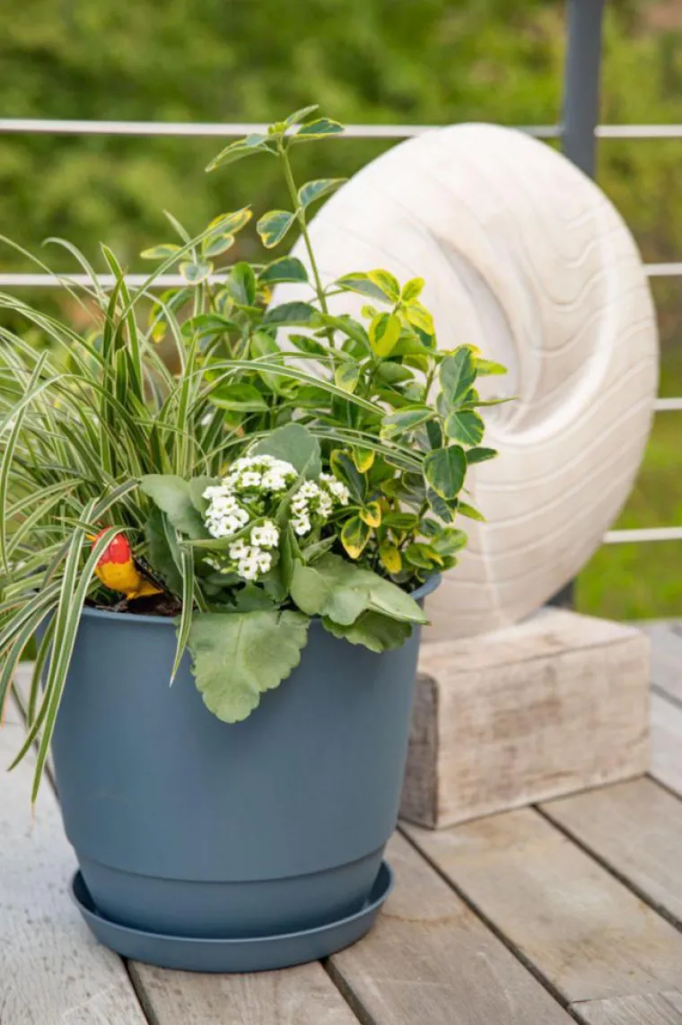 Hot EDA Soucoupe bleu jean pour pot Poetic Joy 25 - Ø 18,7 x H 2,4 cm