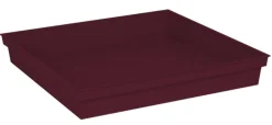 New EDA Soucoupe carrée en plastique rouge Bourgogne Toscane - 40 x 40 cm