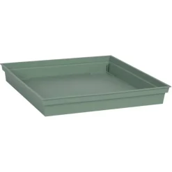 Outlet EDA Soucoupe carrée en polypropylène vert laurier Toscane - 26,7 x 26,7 cm