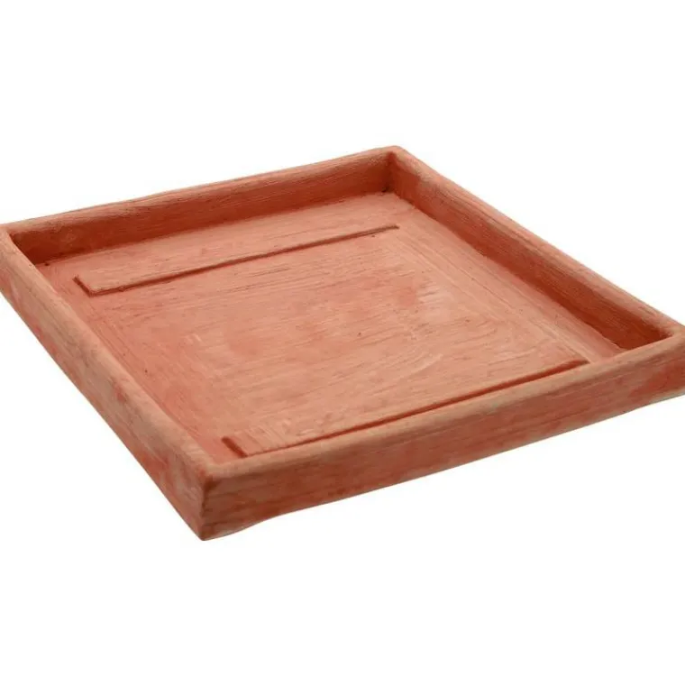 Sale ANTICOMESTIERE Soucoupe carrée en terre cuite - 36,5 x 36,5 cm
