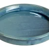 Discount PASSION FOR POTTERY Soucoupe en grès émaillé bleu turquoise Shanghaï - Ø 25 cm