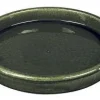 Online PASSION FOR POTTERY Soucoupe en grès émaillé Dripping vert Shanghaï - Ø 40 cm