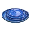 Online POTERIE DU BOUSQUET Soucoupe en terre cuite émaillée bleue Costa - Ø 32 x H 3,5 cm