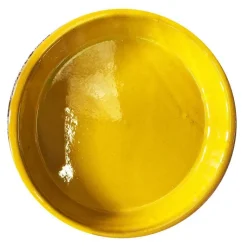 Hot LES POTERIES D'ALBI Soucoupe en terre émaillée couleur Ibiza Sunshine - Ø 14 cm