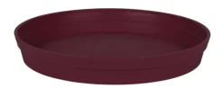 Outlet EDA Soucoupe ronde en plastique rouge Bourgogne Toscane - Ø 34,5 cm