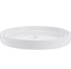 BOTANIC® Soucoupe Subly en céramique blanc émaillée - Ø 30 x 3,5 cm