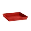 Outlet EDA Soucoupe Toscane carree Rouge rubis L32,6x l32,6x H4 cm