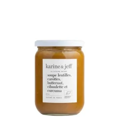 Clearance KARINE & JEFF Soupe lentilles carottes butternut ciboulette et curcuma bio - 500 ml