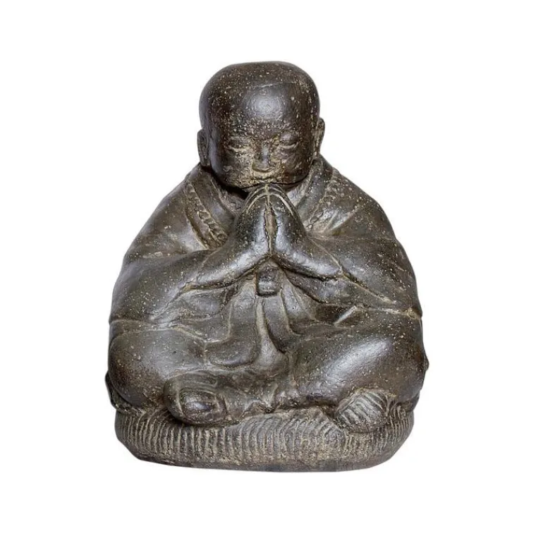 DÉCORIALE Statue de jardin Moine assis priant H 30 cm