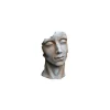 Clearance DÉCORIALE Statue de visage d’homme effet demi-rouille coloris gris 53 cm