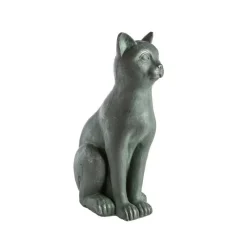 New HAIRIE GRANDON Statue en béton ciré anthracite chat déco grand modèle - 58 cm