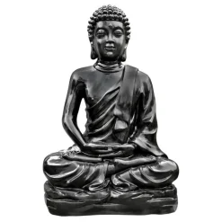 Outlet HAIRIE GRANDON Statue en béton ciré noir Bouddha Kadampa grand modèle - 150 cm